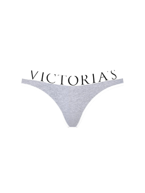 Трусики тонг Victoria's Secret з логотипом 1159860542 (Сірий XS)