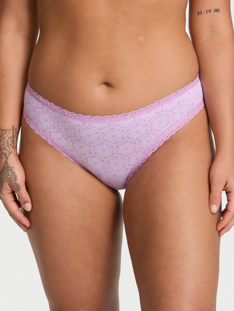 Жіночі трусики бікіні Victoria's Secret з принтом 1159860767 (Бэзовий XL)