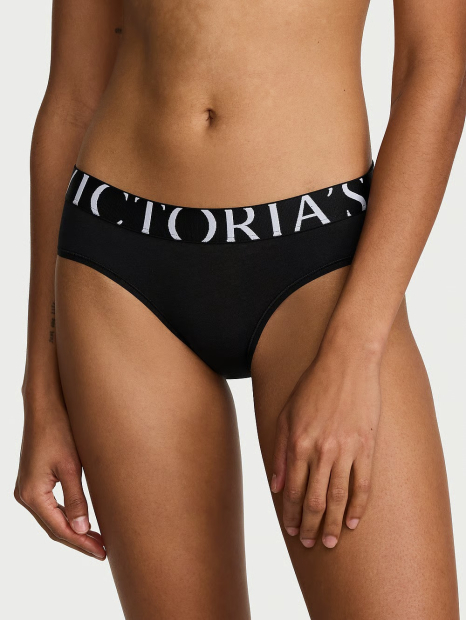 Трусики хіпхагери Victoria's Secret з логотипом 1159860785 (Чорний S)