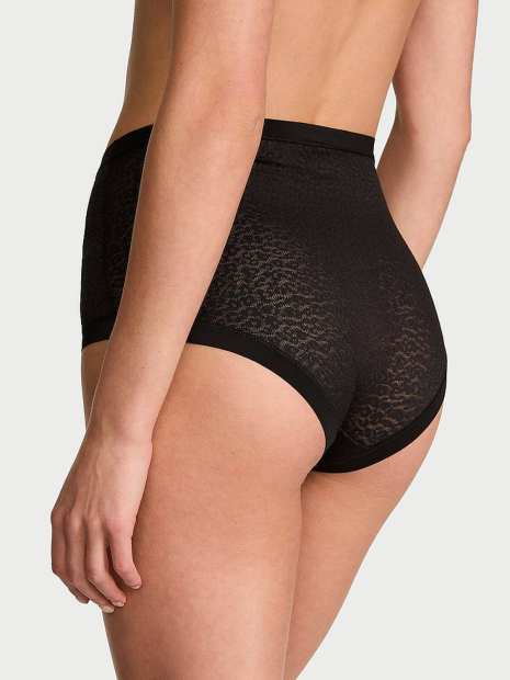 Брифи безшовні трусики Victoria's Secret з високою посадкою 1159860795 (Чорний M)