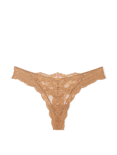 Мереживні трусики тонг Victoria's Secret 1159860798 (Коричневий L)