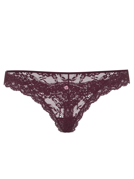 Мереживні трусики тонг Victoria's Secret 1159860808 (Фіолетовий L)