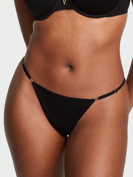 Женские трусики тонг Victoria's Secret 1159860865 (Черный M)