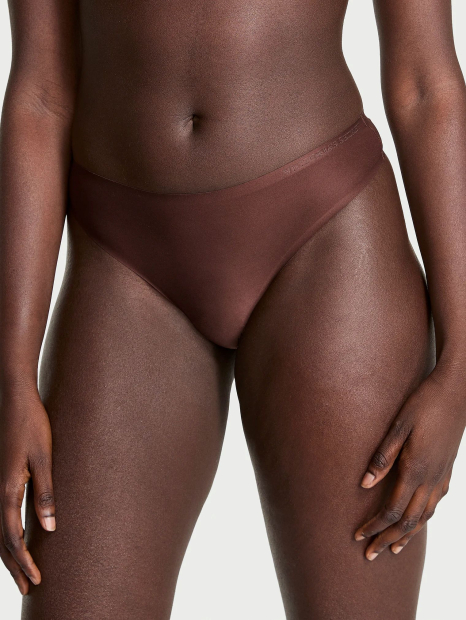 Гладкі трусики тонг Flex Victoria's Secret з логотипом 1159860967 (Коричневий M)