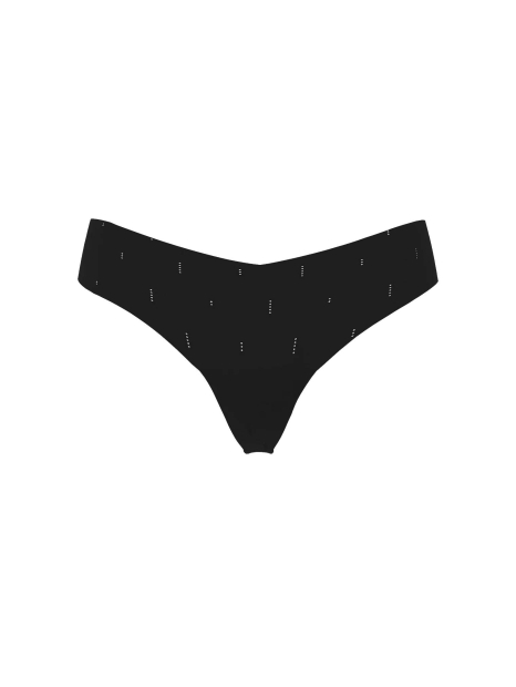 Трусики безшовні тонг Victoria's Secret зі стразами 1159861149 (Чорний S)