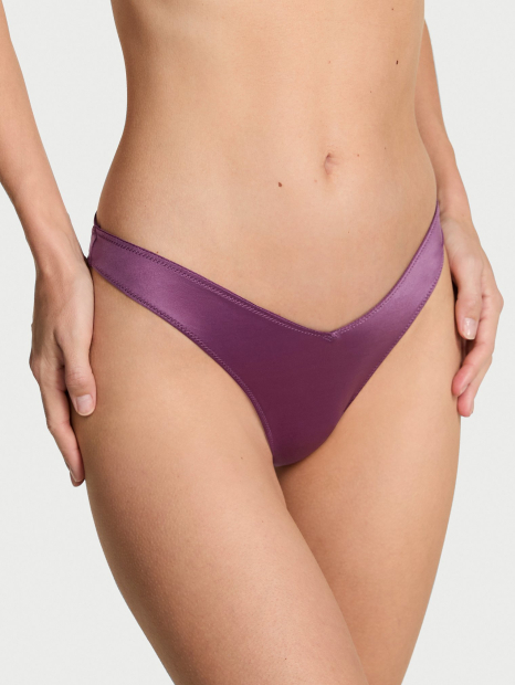 Гладкі трусики тонг Victoria's Secret з ремінцями 1159861225 (Фіолетовий S)