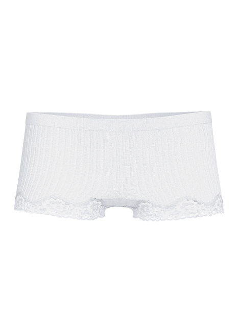 Жіночі трусики шортики Victoria's Secret з мереживом 1159861268 (Білий M)