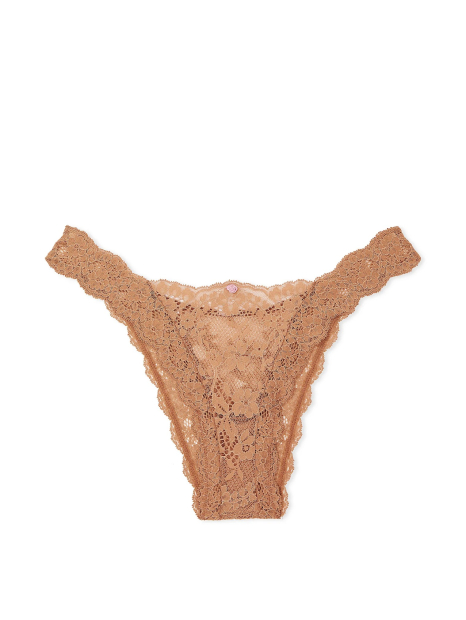 Мереживні трусики бразилії Victoria's Secret 1159861364 (Бежевий M)