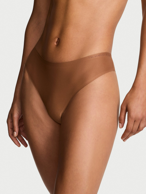 Гладкие трусики тонг Flex Victoria's Secret с логотипом 1159861633 (Коричневый M)