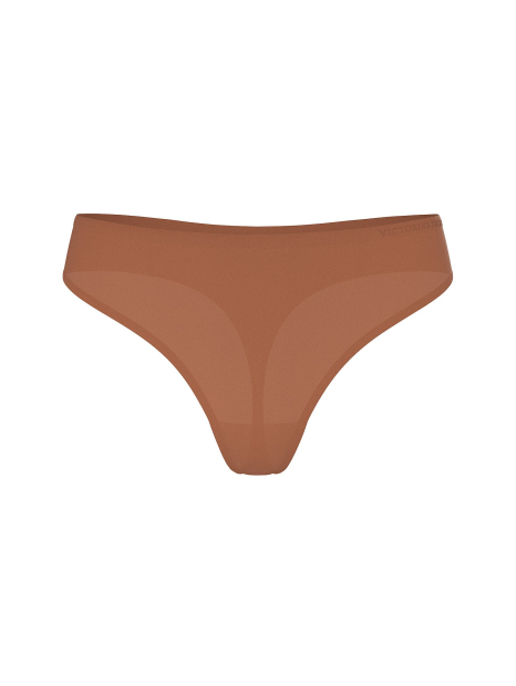 Гладкие трусики тонг Flex Victoria's Secret с логотипом 1159861633 (Коричневый M)