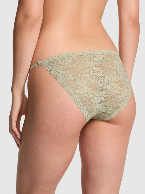 Мереживні трусики бікіні Victoria's Secret Pink 1159861463 (Зелений XL)