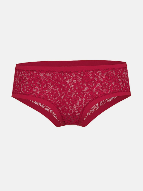 Мереживні безшовні трусики чіки Victoria's Secret 1159862114 (Бордовий S)