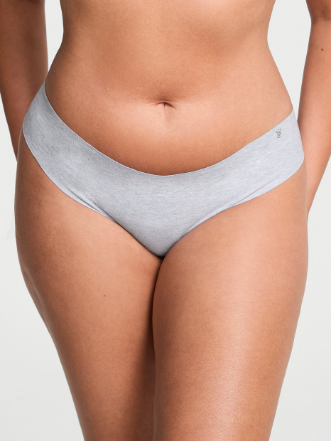 Бесшовные хлопковые трусики тонг Victoria's Secret 1159862307 (Серый S)