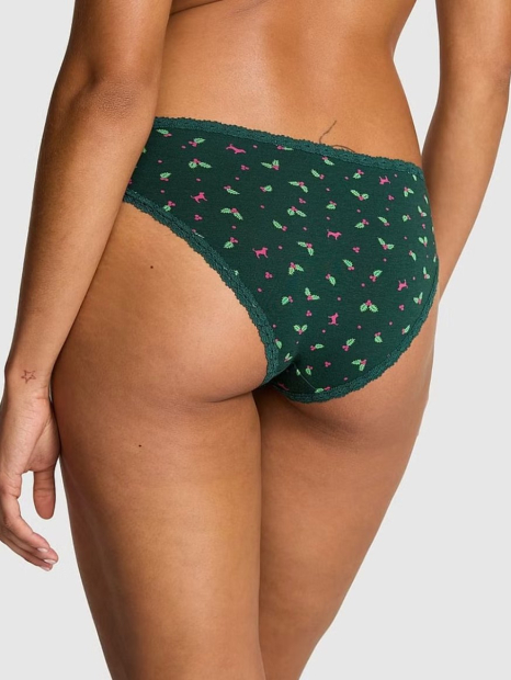 Женские трусики чики Victoria's Secret Pink с принтом 1159862649 (Зеленый L)