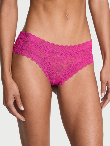 Кружевные трусики чики Victoria's Secret 1159862685 (Розовый XXL)