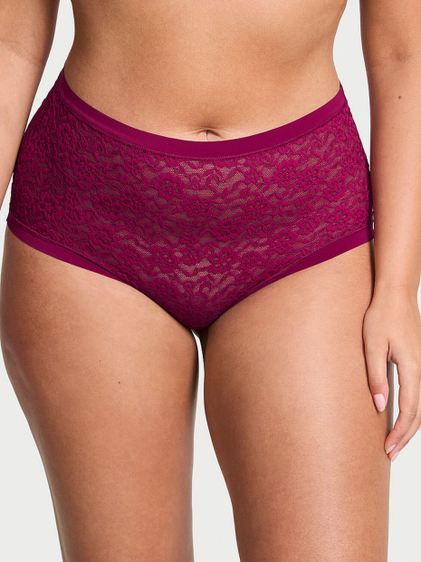 Мереживні трусики Victoria's Secret 1159862710 (Бордовий S)