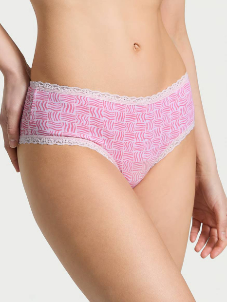 Трусики чики Victoria's Secret с принтом 1159862725 (Розовый XXL)
