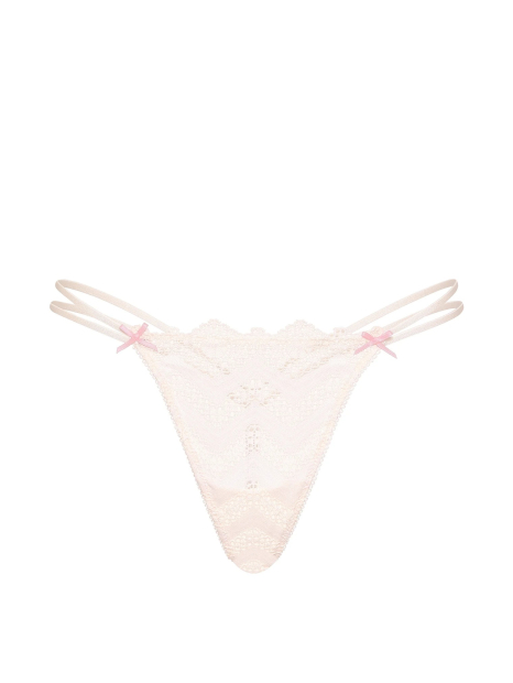 Кружевные трусики стринги Victoria's Secret PINK 1159862803 (Молочный M)