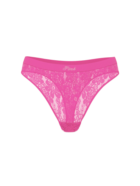 Жіночі мереживні трусики бразиліана Victoria's Secret Pink 1159864535 (Рожевий S)