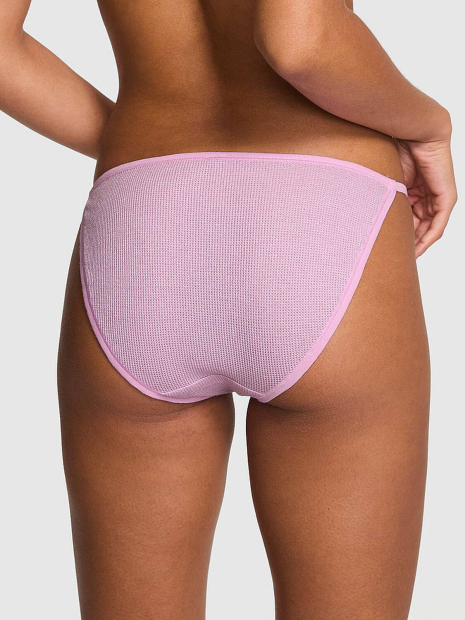 Женские трусики бикини Victoria's Secret Pink с блеском 1159863154 (Сиреневый S)