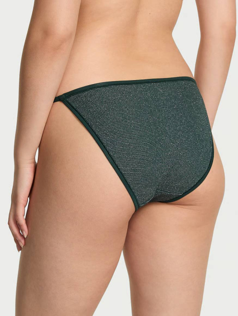 Женские трусики бикини Victoria's Secret Pink с блеском 1159863157 (Зеленый S)