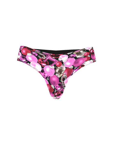 Бесшовные трусики тонг Victoria's Secret PINK с принтом 1159863230 (Розовый S)