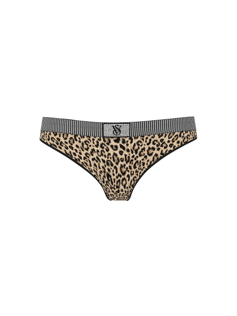 Трусики тонг Victoria's Secret со стразами 1159863309 (Леопардовый L)