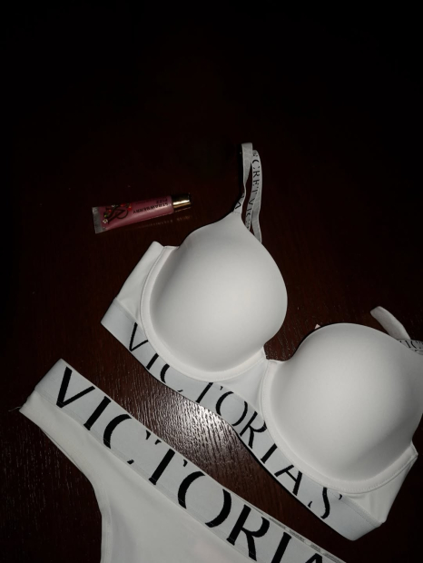 Трусики тонг Victoria's Secret з логотипом 1159863314 (Білий XS)