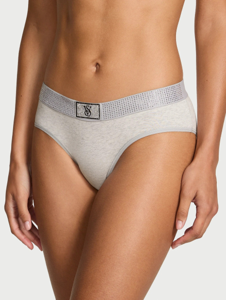 Трусики хипхаггеры Victoria's Secret со стразами 1159863369 (Серый XL)