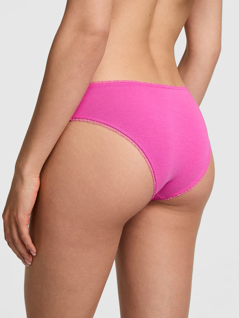 Женские трусики чики Victoria's Secret Pink с оборками 1159863379 (Розовый XS)