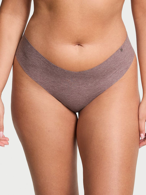 Бесшовные хлопковые трусики тонг Victoria's Secret 1159863562 (Коричневый XS)