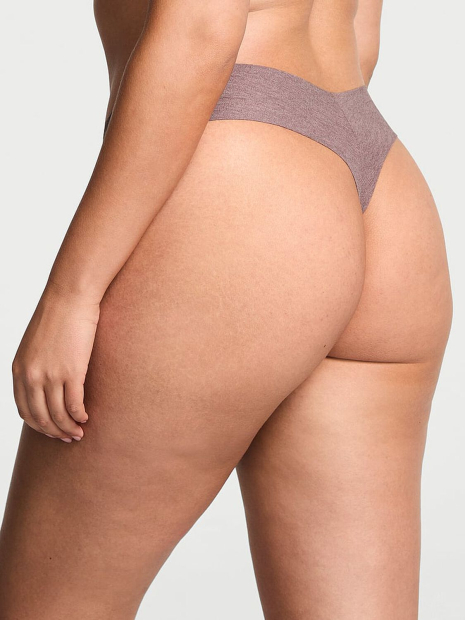 Бесшовные хлопковые трусики тонг Victoria's Secret 1159863562 (Коричневый XS)
