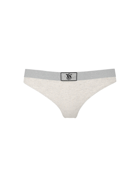 Трусики тонг Victoria's Secret со стразами 1159863639 (Серый M)