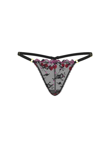 Мереживні трусики стрінги Victoria's Secret 1159863805 (Чорний M)