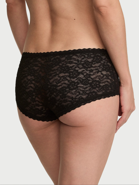 Кружевные трусики-шортики Victoria's Secret 1159864433 (Черный XS)