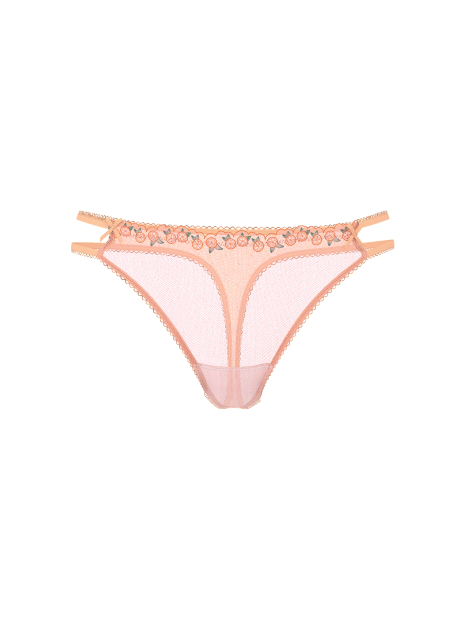 Сетчатые трусики тонг Victoria's Secret Pink с вышивкой 1159864437 (Оранжевый S)