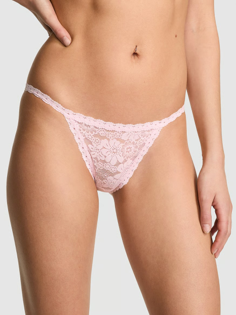 Кружевные трусики бикини Victoria's Secret PINK 1159864591 (Розовый XXL)