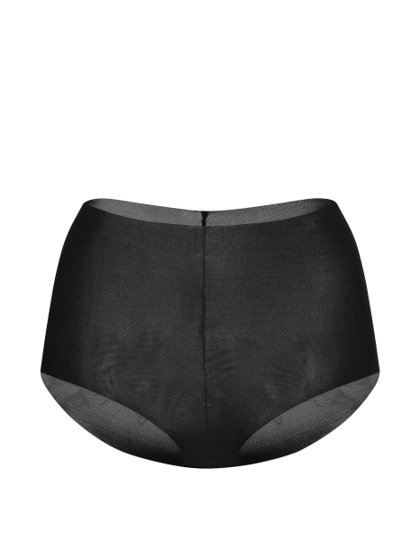 Сетчатые бесшовные трусики брифы Victoria's Secret с высокой посадкой 1159865365 (Черный L)