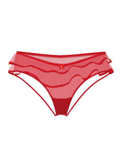 Трусики бразильяны Victoria's Secret открытые сзади с колокольчиками 1159902924 (Красный M)