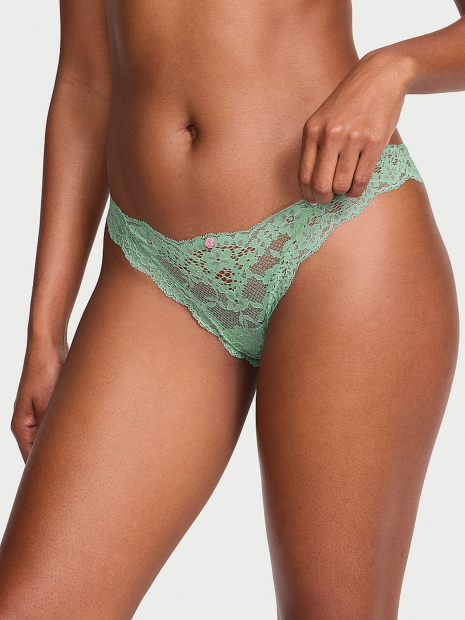 Мереживні трусики бікіні Victoria's Secret 1160016582 (Зелений XL)