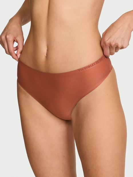 Гладкі трусики тонг Flex Victoria's Secret з логотипом 1160029294 (Коричневий M)