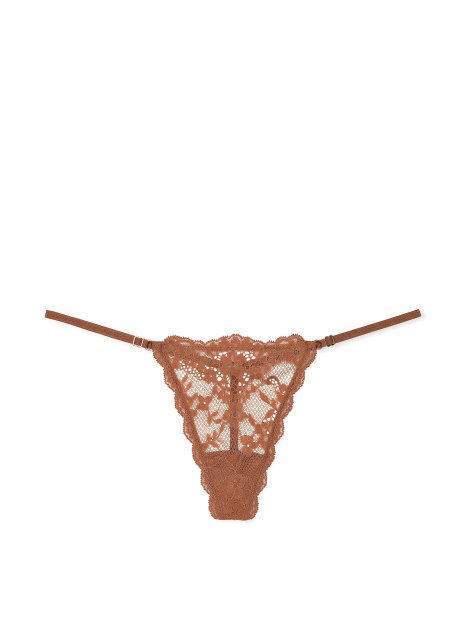 Мереживні трусики стрінги Victoria's Secret 1160205629 (Коричневий S)