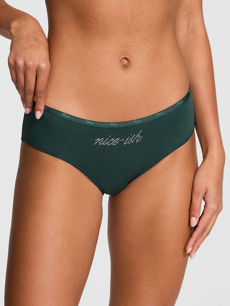 Жіночі трусики хіпхагери Victoria's Secret Pink зі стразами 1160209782 (Зелений M)