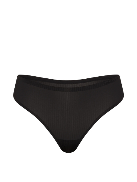 Гладкие трусики тонг Flex Victoria's Secret в полоску 1160215471 (Черный M)