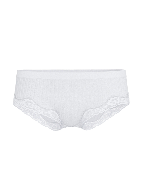 Женские трусики хипхаггеры Victoria's Secret с кружевом 1160250483 (Белый S)
