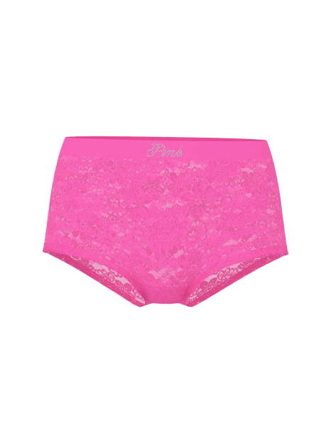 Кружевные трусики шортики Victoria's Secret Pink 1160415733 (Розовый S)