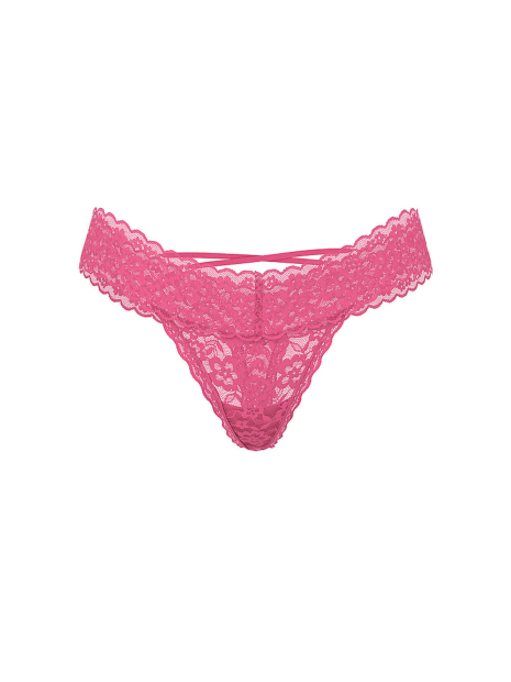 Кружевные трусики тонг Victoria's Secret 1160429921 (Розовый XS)