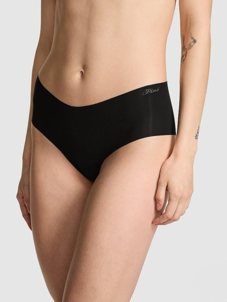 Женские бесшовные трусики чики Victoria's Secret PINK 1160495929 (Черный S)
