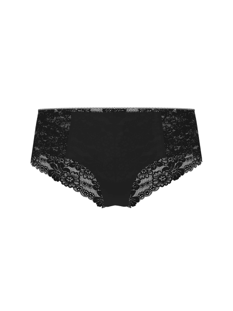 Бесшовные трусики хипхаггеры Victoria's Secret Pink с кружевом 1160544794 (Черный S)