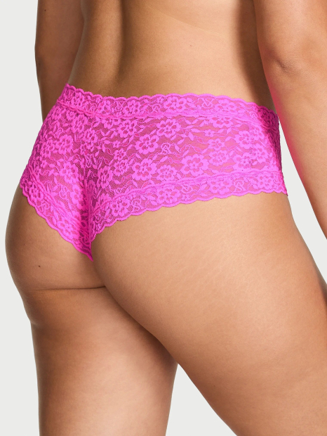 Кружевные трусики чики Victoria's Secret 1160588406 (Розовый S)